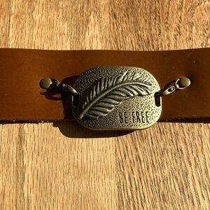 Leather Bracelet with pendant size charm.